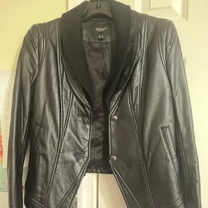 Warm leather jacket